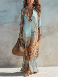Lorna| Vestido tipo camisa Mediterráneo